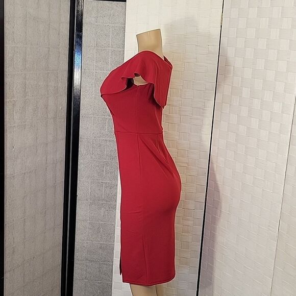 BRAND NEW ALEXA B NITES V-NECKLINE BODYCON SHEATH DRESS - Picture 10 of 15